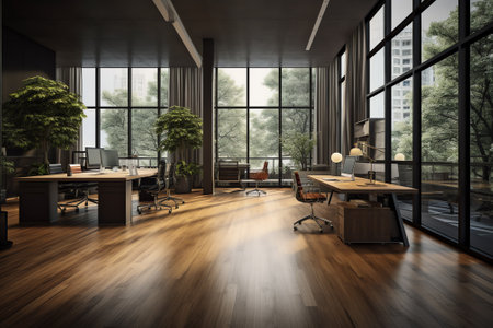 Empty Interior Of Modern Design Officeの素材