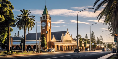 Church of the Immaculate Conception on the empty square, Santa Cruz de Tenerife. It is a port city oの素材