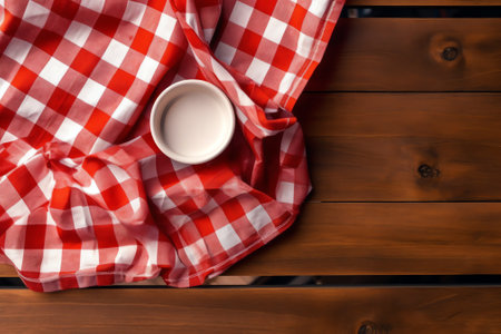 Kitchen background with table clothの素材