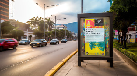 bus stop billboardの素材