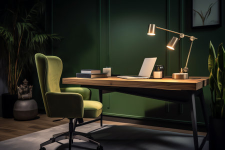 Comfortable chair near desk in modern office interiorの素材