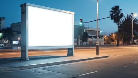 Foto de Empty billboard at a bus stop - Imagen libre de derechos