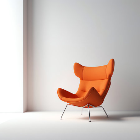 Row of chairs with one orange. Job opportunity. Business leadership. recruitment conceptの素材