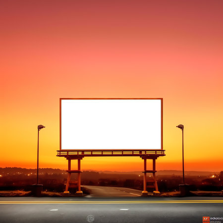 Blank sign at bus stop for your advertisement or graphic design.の素材