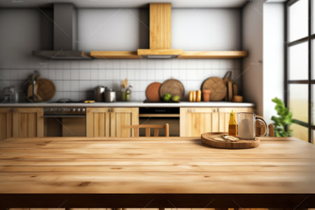 Bright kitchen backgroundの素材