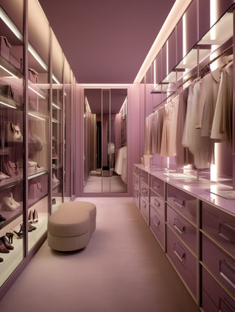 Walk in closet interior design-3d renderingの素材