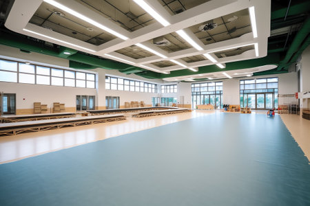 The interior of the gym in the kindergarten. The concept of physical development and health of childの素材