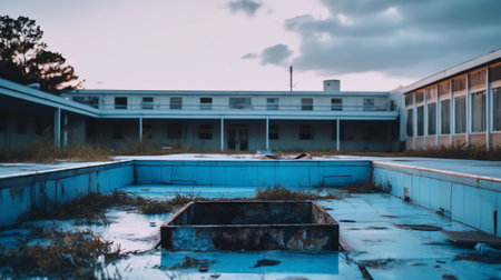 Abandoned swimming poolの素材
