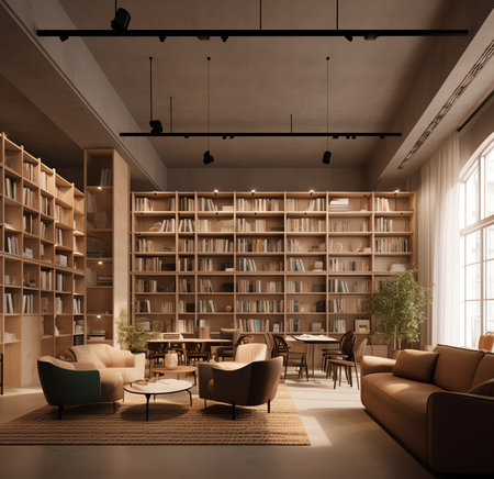 modern office library interior design decorationの素材