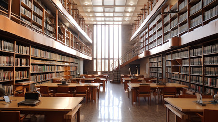 A college libraryの素材