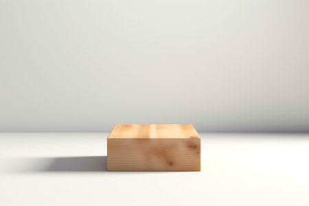 Empty wood shelf with box templates composition on white background, 3D Rendering.の素材
