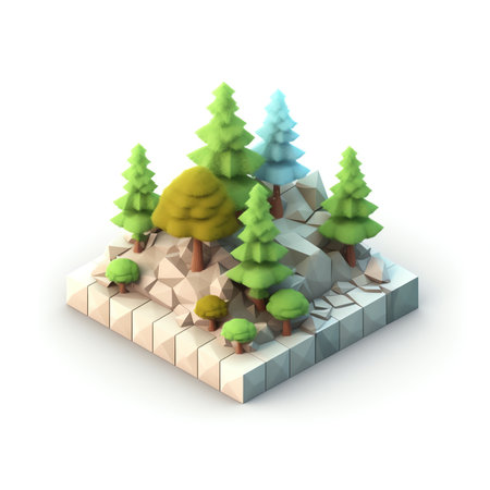 Travel and vacation background. 3d illustration with cut of the ground and the grass landscape. Theの素材