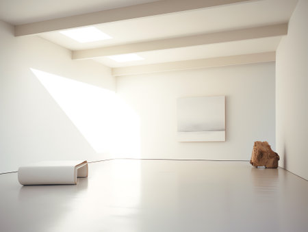 Empty space (empty wal in a bright room)の素材