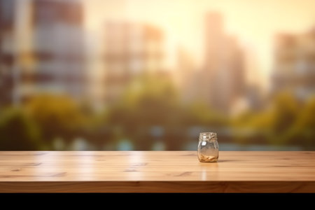 Table Top And Blur Dining Room Of The Backgroundの素材