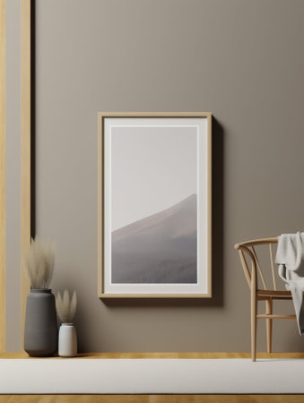 Frame mockup in interiorの素材