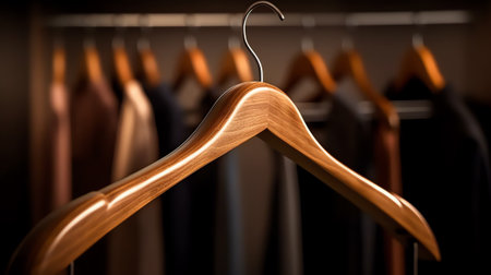 wood Hanger on clothes railの素材