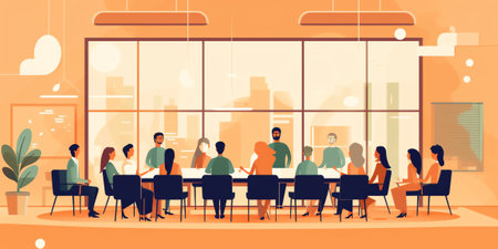 Meeting room. Vector illustration.の素材