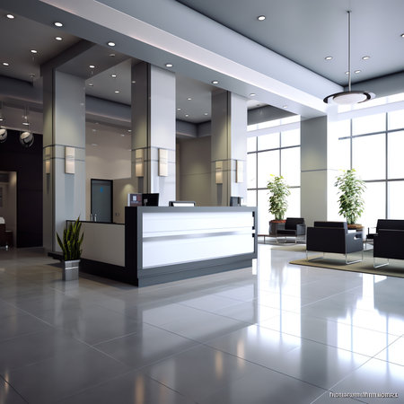 3d render of modern office interiorの素材