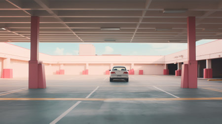 Empty parking lotの素材