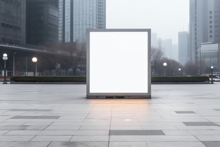 Empty space in city park outdoor asphalt parking lotの素材