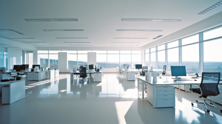 modern architecture with good condition/empty office/empty officeの素材