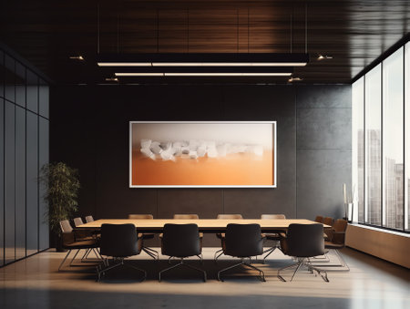 3d rendering, 3d illustrator,room,conference room,empty room,business roomの素材