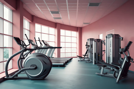 decoration and equipment in modern gymの素材