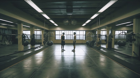 Kuala Lumpur, Malaysia - Jan 13 2021: An empty gym during Movement Control Order first day in Malaysの素材