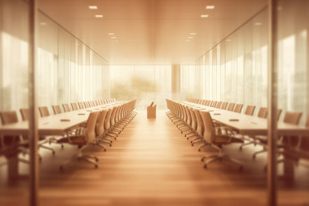 3d render of empty conference room.の素材