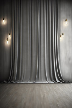 Generative AI Gray empty room studio gradient used for background and display your productの素材