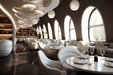 Generative AI Restaurant interiorの素材