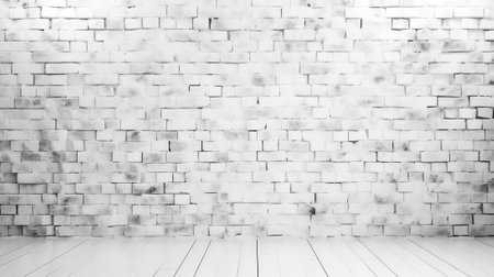 Generative AI brick wall texture black and white sidewalk abandoned building urban background to intの素材