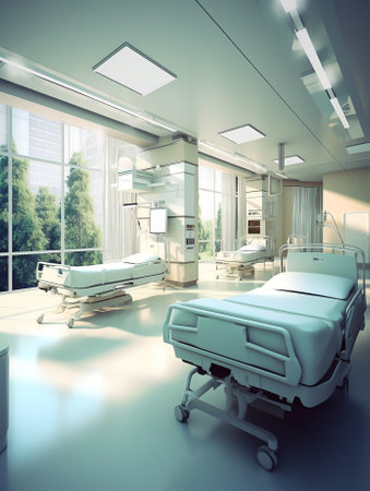 Generative AI Luxurious modern hospital wardsの素材
