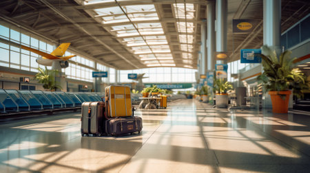 Generative AI Interior of an airportの素材
