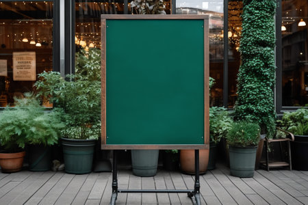 Generative AI Coronavirus crisis. CLOSED message board near bar, cafe, shop on empty street. Coronaの素材