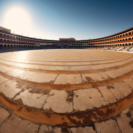 Generative AI KHARKIV, UKRAINE - MARCH 15, 2021: OSK Metallist stadium before match of PFL Metallistの素材