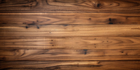 Generative AI wood brown grain texture, dark wood wall background, top view of wooden tableの素材