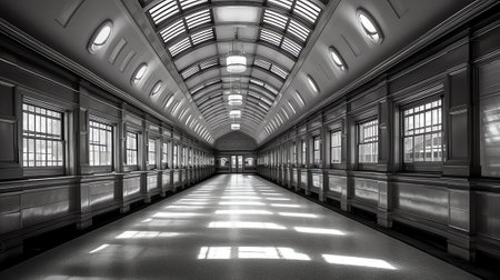 Generative AI Empty train stationの素材