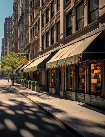 Generative AI Tribeca Street Corner in New York City.の素材