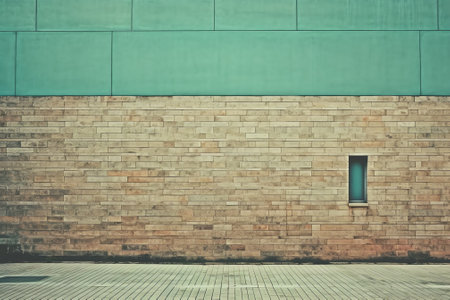 Generative AI Urban background. Empty street wall texture.の素材