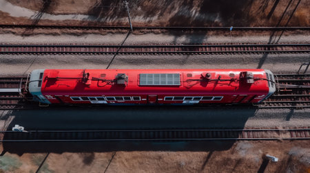 Generative AI Aerial view of an empty train station due to the coronavirus pandemic in Gurgaon, Haryの素材