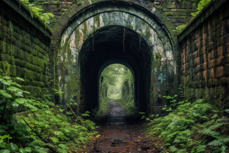 Generative AI the abandoned train station at Llanilar, on the disused Carmarthen line which is now aの素材