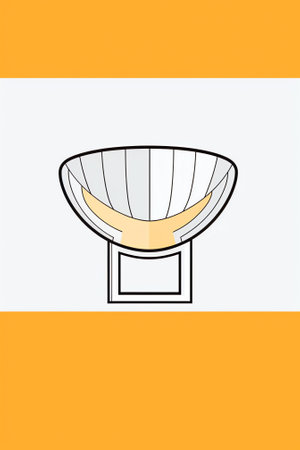 Generative AI Empty restaurant cloche. Vector illustration over white background.の素材