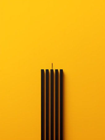 Generative AI Empty room yellow vector. Yellow empty studio space background. Room studio for interiの素材