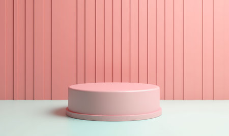 Generative AI Vector : Empty pastel pink studio room background ,Template mock up for display of proの素材