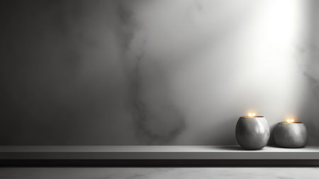 Generative AI Grey gradient abstract background / gray room studio background / dark tone / for usedの素材