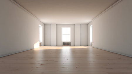 Generative AI empty roomの素材