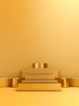 Generative AI Luxury Gold Studio well use as background,layout and presentation.の素材