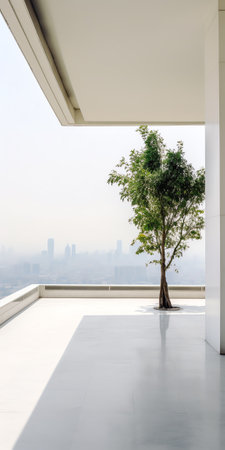 Generative AI cityscape of suzhou from empty brick floorの素材