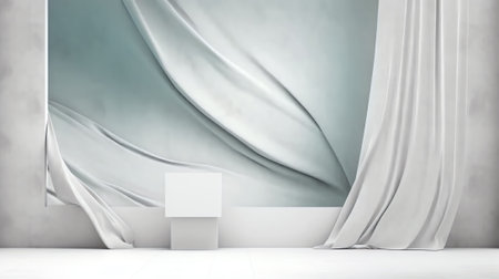 Generative AI Abstract gray gradient room background illustration, abstract backgroundsの素材